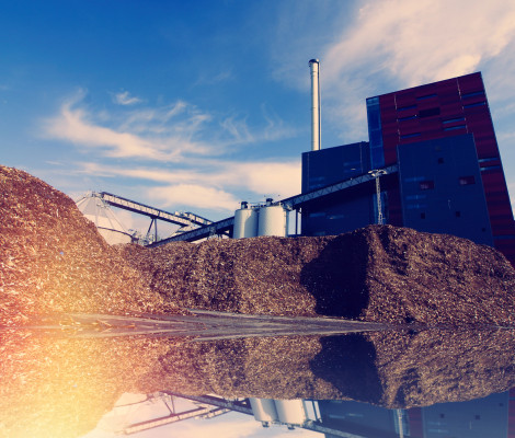 Image of biomass plant. Credit iStock.