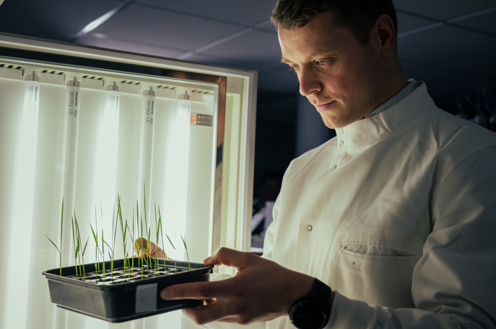 Chris in the growth cabinet